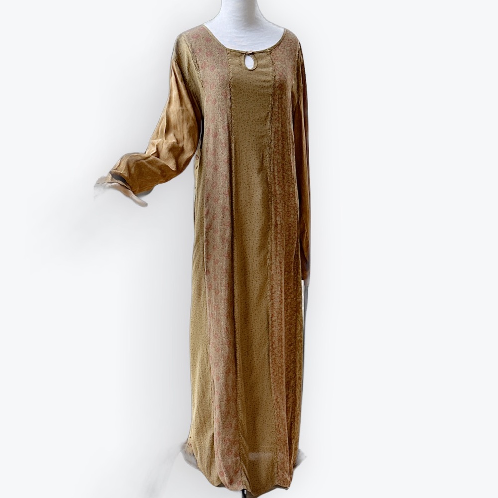 Festival Boho Patchwork Hippie Earthy Prairie Vintage Sacred Threads Maxi ~ S/M